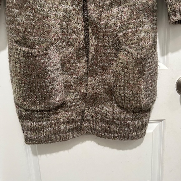 Kooi | Kooi Knitwear Women’s Large Two Button Cardigan Beige Brown Cream - Picture 7 of 9